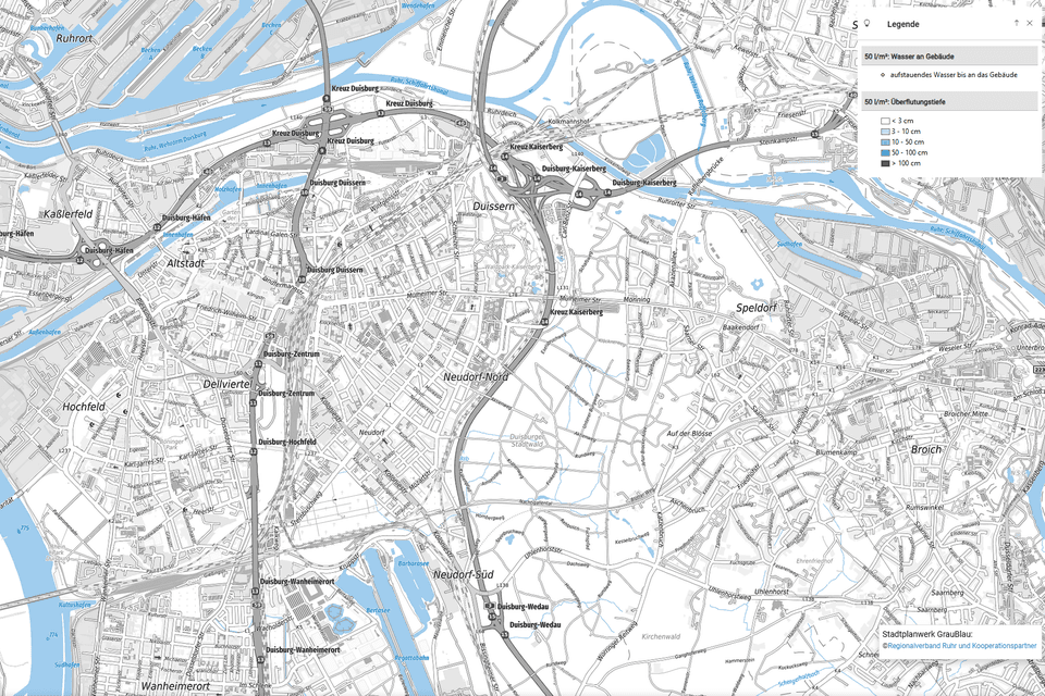 Starkregengefahrenkarte