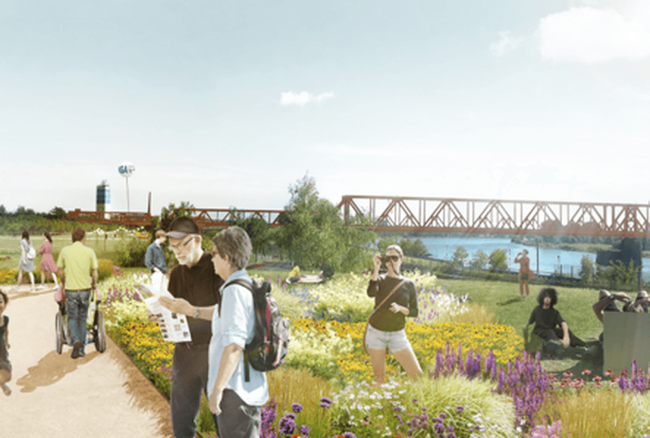 Visualisierung des RheinParks während der IGA 2027