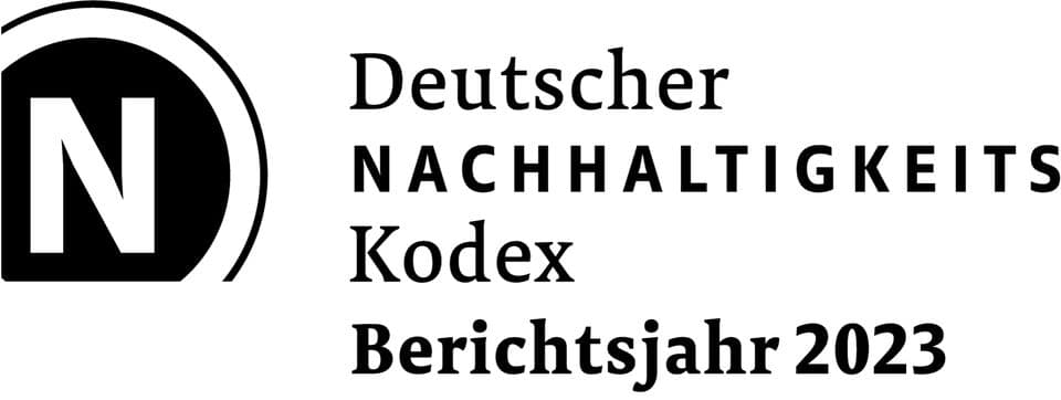 dnk_signet_berichtsjahr_black_2023 Logo Deutscher-Nachhaltigkeits-Kodex
